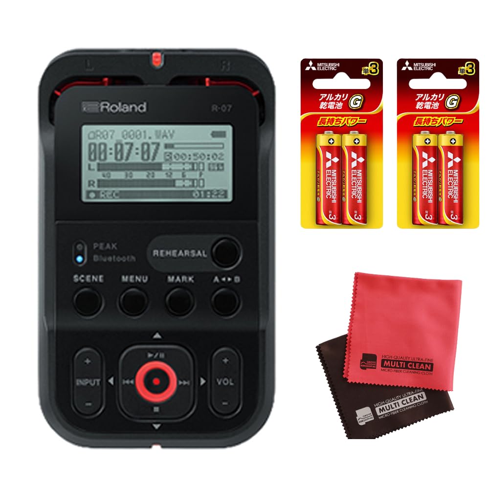 

Аудиорегистратор Roland BK Black 4 батарейки типа АА Микро Салфетка 3 предмета Набор R-07