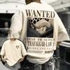 2026 Nuova Estate Calda 2026 Estate Costume Intero Stampa Wanted Trafalgar Law Vintage Maglietta in Cotone Adulti Bambini Sportivo Harajuku Top Fan