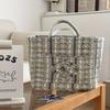 Large-Capacity Fabric Laundry Basket with Handles - Quilted, Portable & Durable Linen Hamper for Home Use, Random Floral Print Design