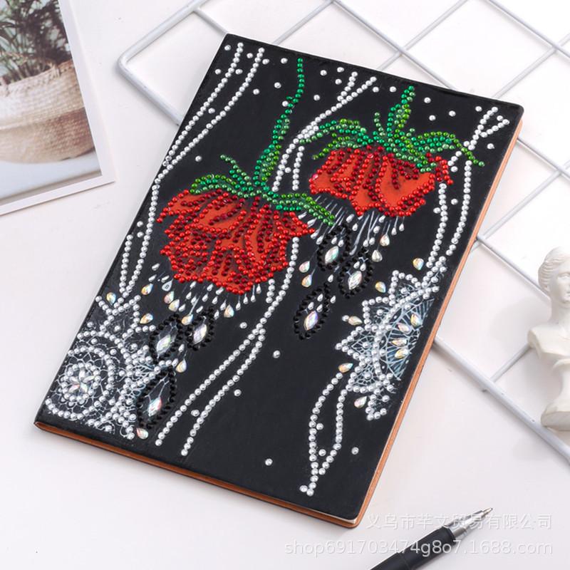 New Creative Diamond Painting Notebook 5A Handmade Diy Diamond Cover Special-Shaped Bright Diamond 50-Page Notebook HM015