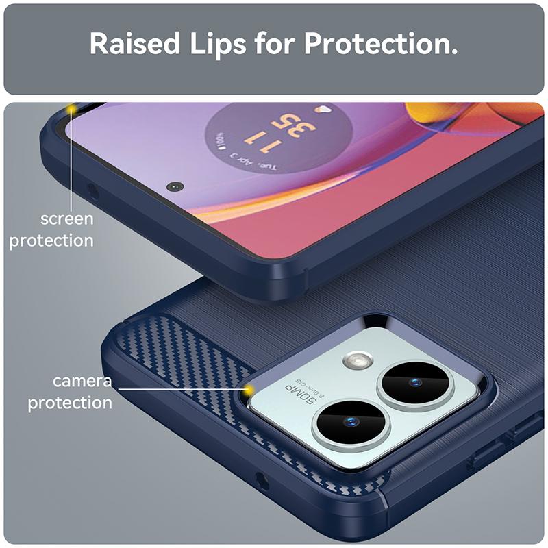 Luxury Carbon Fiber Shockproof Phone Case For Motorola Moto G50 G52 G53 G54 G60 G62 G71 G72 G84 G85 G100 G200 TPU Cases Cover