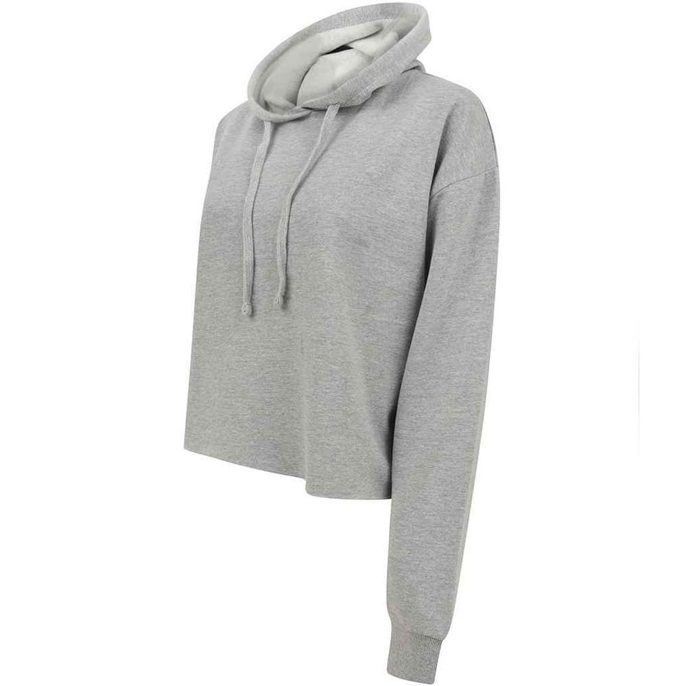 SF Damen/Damen Slounge Plain Heather Crop Hoodie
