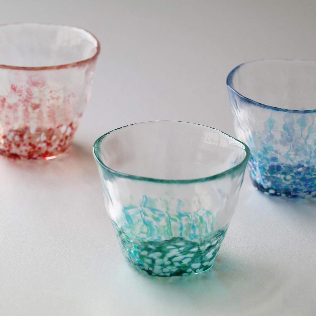Aderia Tsugaru Mizubasho Flower Made In Gift Highball Stylish Gift for Housewarming Wedding Small Retirement Birthday F49884 Glass, Design, 175ml,