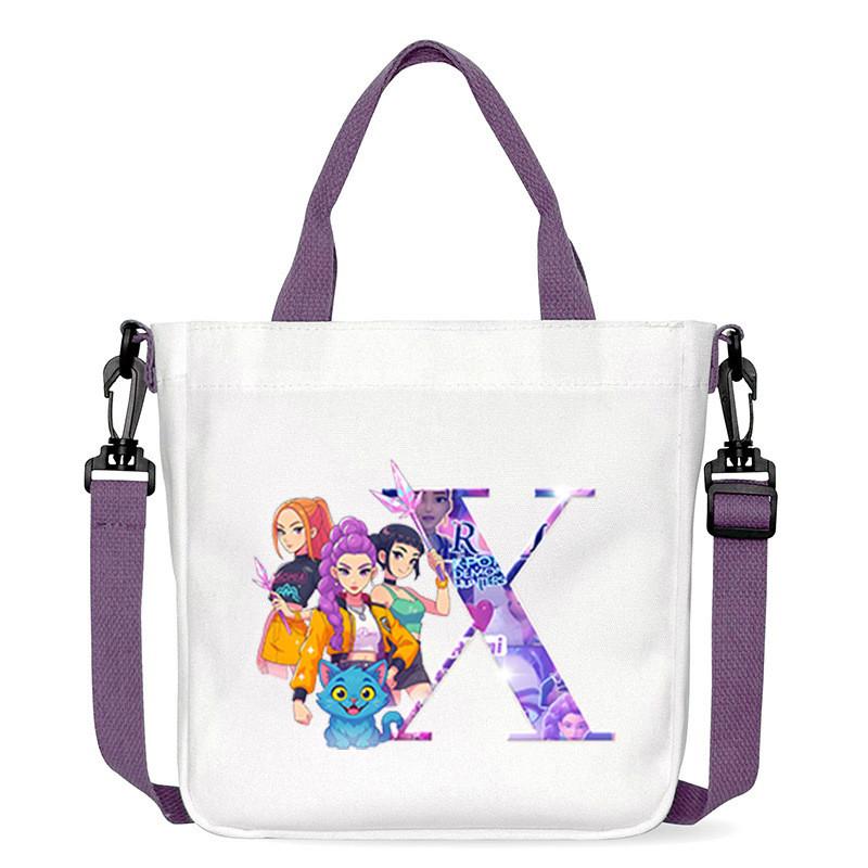 Kids Girls Sajaboys Rumi Mira Zoey Printed Student Lightweight Crossbody Bag Casual Canvas Shoulder Bags
