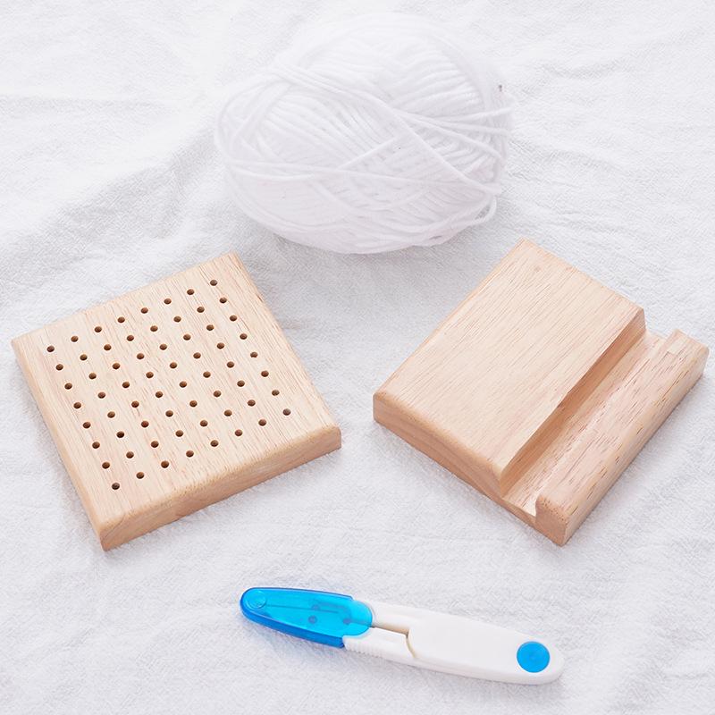 Solid Wood Yarn Pegboard: Crocheting Gift for Grandma