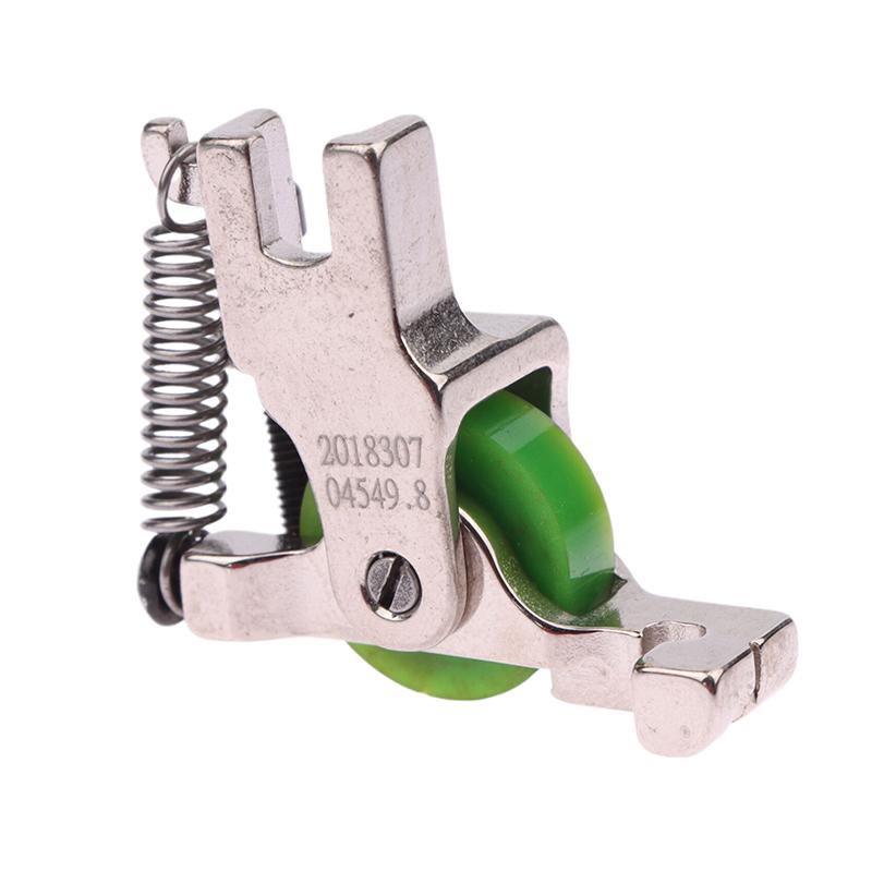 1ks ocelová válečková přítlačná patka pro neviditelný zip S518L/T168 s válečkovou patkou pro průmyslový šicí stroj s vázaným stehem