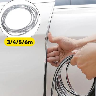 3m/4m/5m/6m Autotürkantenschutz Kratzschutz Klimaanlage Automobil-Auslass Dekorationsleiste Gitterleiste Zierleiste Schutzleiste Chrom U-Form