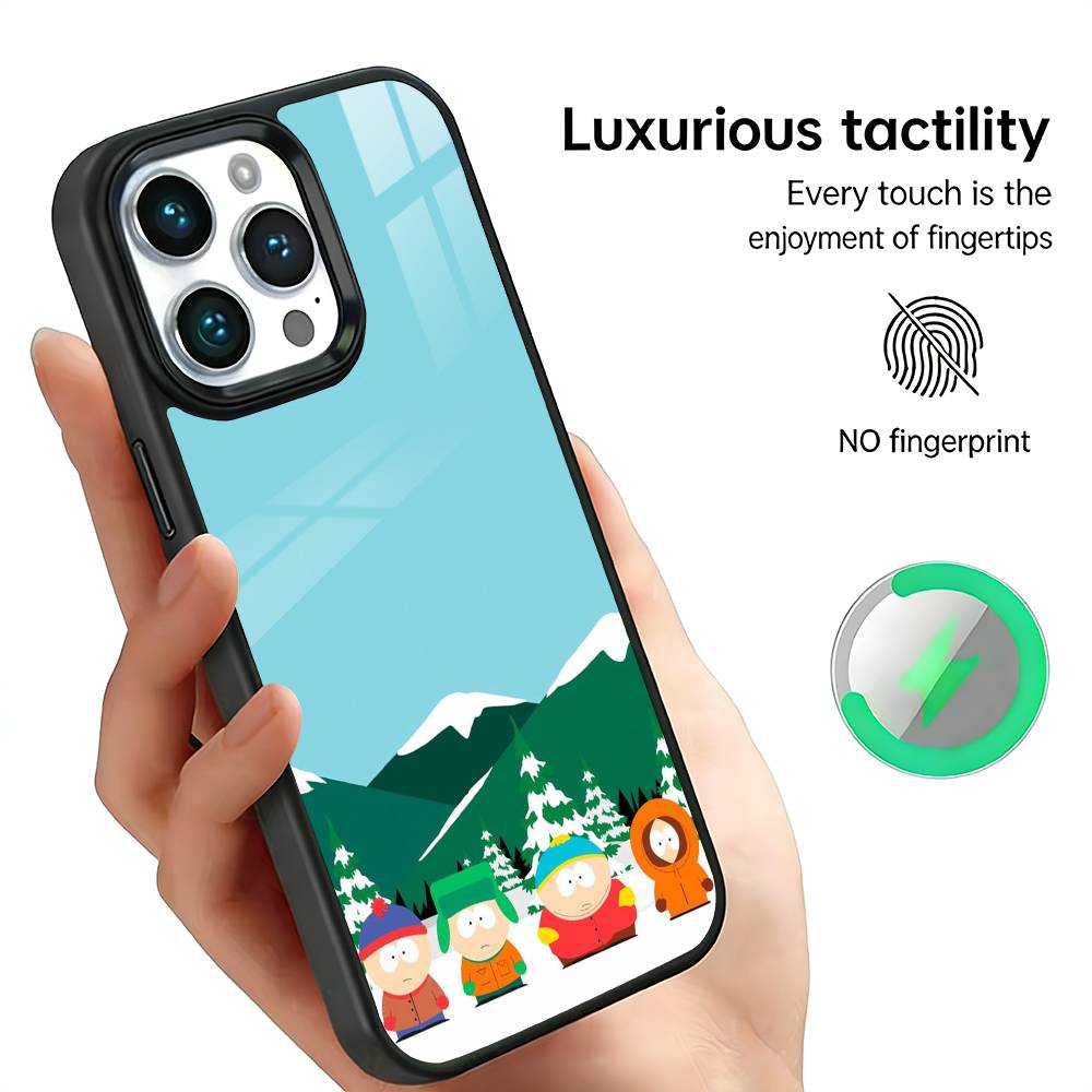 S-South P-Park Cartoon Phone Case For iPhone17,16,15,14,13,12,11 Plus,Pro Max, New Magnetic Wireless Charging