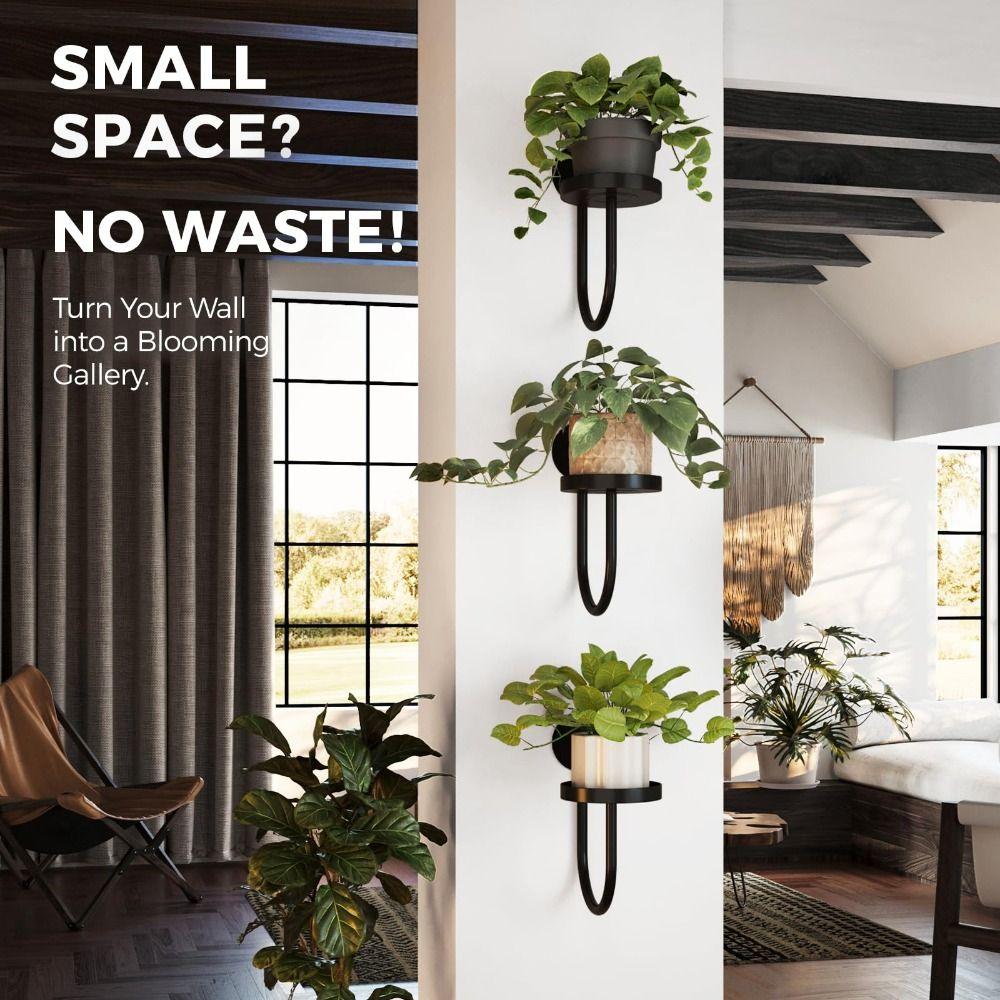 Metal Plant Hangers Space Saving Plant Holders New Wall Plant Stand  Indoor Outdoor