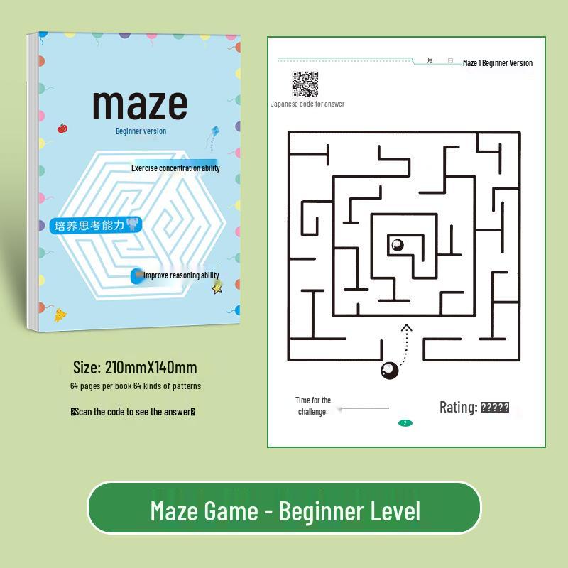 Focus Maze Puzzle Book for Kids: Enhance Attention & Thinking Skills