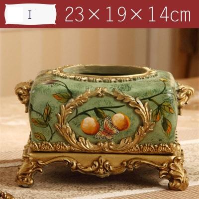 Home Decor Tissue Boxes Exquisite Hotel Carved Rectangular Car Resin Box Holder Office Decoration Desktop Napkin