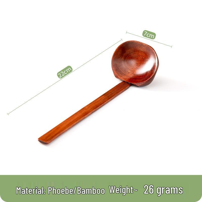 

Japanese Aji-sen Ramen Wooden Ladle & Tortoiseshell Skimmer Spoon Set for Hot Pot & Mala Tang