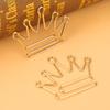 10pcs Crown Shape Paper Clips Bookmark Marking Document Organizing Clip Stationery Supplies
