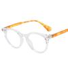 Vintage Stylish Men Glasses Round Shape Blue Light Blocking Glasses Frame Women European American Decorative Glass