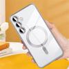 Plating Clear Wireless Cover For Samsung Galaxy S24 S23 S22 S21 S20 FE Ultra Plus Case Note 20 Ultra MagSafe Weak Magnetic