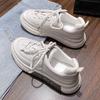 Sneaker Women's  New Rubber Soft Bottom Platform Shoes Color Matching Fashion Middle School Student Casual White Shoes Women