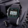 Casio YOUTH Series-silica Gel Small Square Small Square Watch Blue Outline Classic Retro Waterproof Watch Quartz Movement Resin Strap Japanese F-91W-3