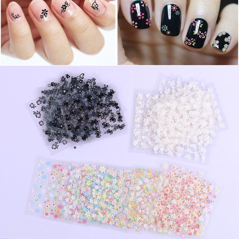 

New Arrival Snoopy Nail Sticker Fresh Flower Cartoon 3D Nail Sticker Vintage Elegant Waterproof Nail Patch Painting 30 sheets (mixed)