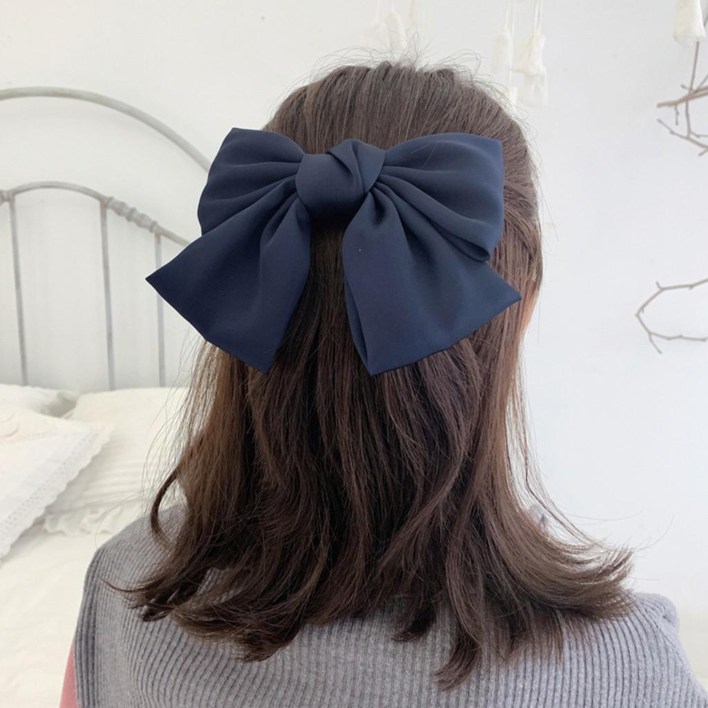 

Шелковые заколки для волос с бантиком, заколки для волос, декоративные заколки, заколка для волос тёмно-синий