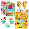 6-12Sheets Ice Cream Style Making Face Sticker Mix DIY Assemble Sticker Handcraft Material Scrapbooking Sticker Rewards Gift ZYF