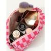1Pc Makeup Bag Black, Checker Cosmetic Bag Square Waterproof, Women Bags For Make Up, Small Bag Storage Makeup Case, Travelling Bags For Ladies