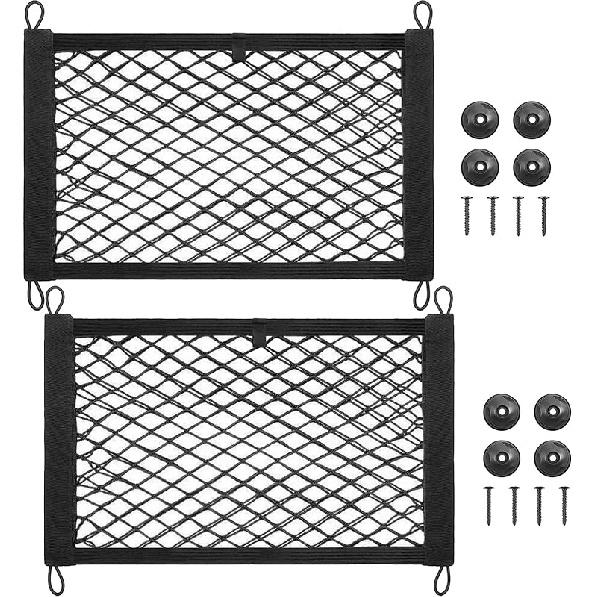 Truck Bed Cargo Net Nylon Universal Heavy Duty Truck Storage Mesh Pouch Pickup Cargo Organizer Trunk Mesh Cargo Net (51X18 Inch)