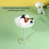 Plastic Martini Glasses Disposable Detachable Ribbed Martini Glasses Transparent Champagne Tower Champagne Glass