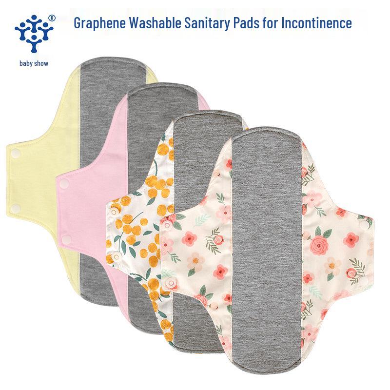 

Пральна бавовняна антибактеріальна прокладка з графеном: Дихаюче та Непротікаюче Жіноче Санітарне Рішення L (22x28CM)