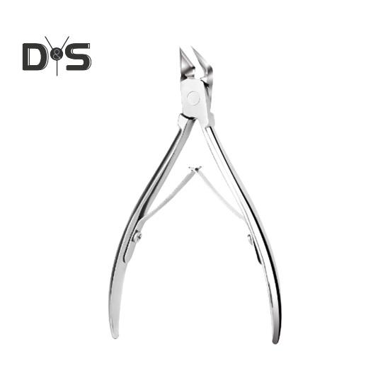 

Профессиональные кусачки для толстых вросших ногтей, угловые ножницы из нержавеющей стали на 120 градусов, эргономичная ручка, прецизионные кусачки для ногтей на ногах, подолог серебряный