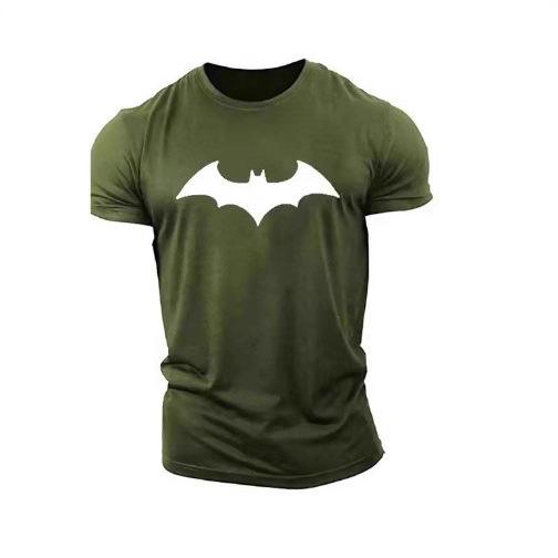 New Summer Fashion Men's Bat 3D Printed T-Shirt Casual O-Neck Men's Breathable Fitness Sports Short Sleeves Fast