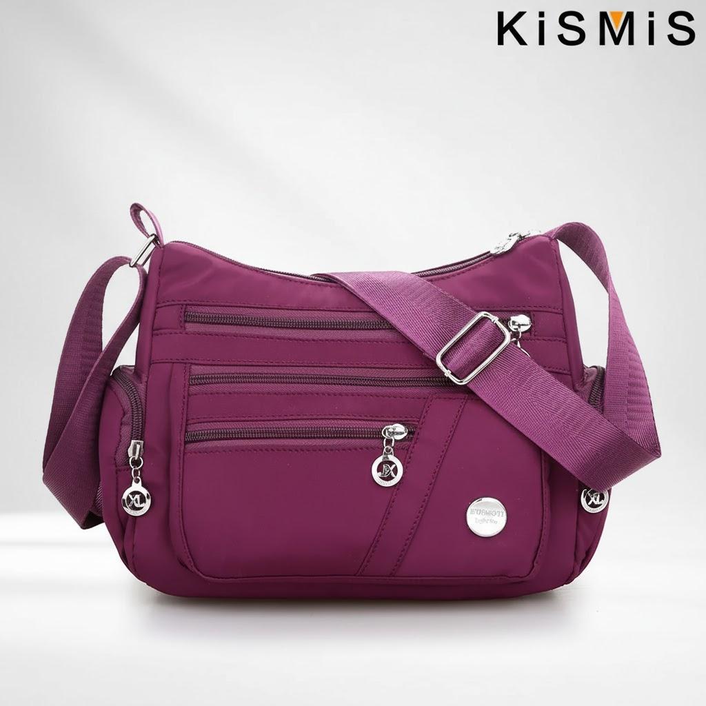 

Fashion Women Single Shoulder Bag Crossbody Casual Handbag Waterproof Oxford Messenger Bag for Daily Use фіолетовий