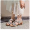 Women's Rhinestone Wedge Sandals Are Fashionable To Wear Outside, with A Sense of Sophistication, Casual and Versatile for Commuting.
