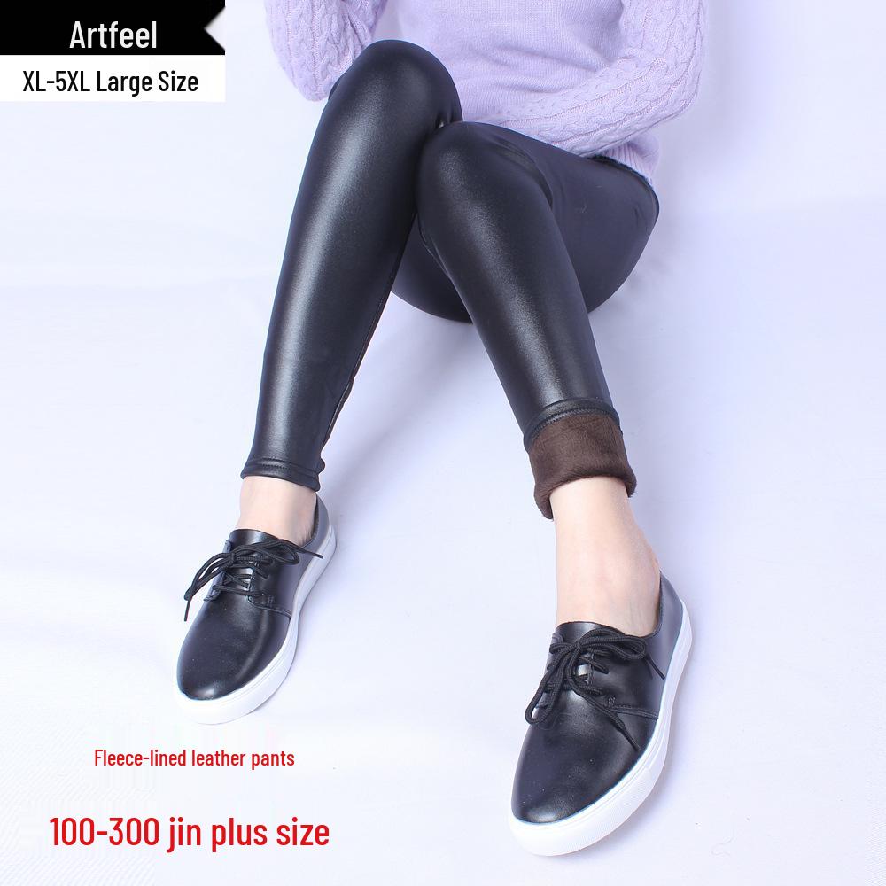 Leggings in Ecopelle 2025 Taglie Forti Anti-Crepa per Autunno/Inverno - Abbigliamento Donna fino a 136 kg
