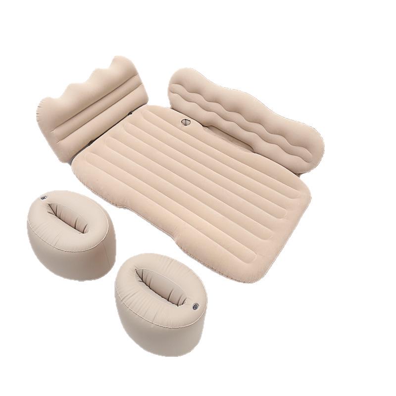 PVC Flocking Inflatable Car Mattress - Universal Travel Bed for Rear Seat