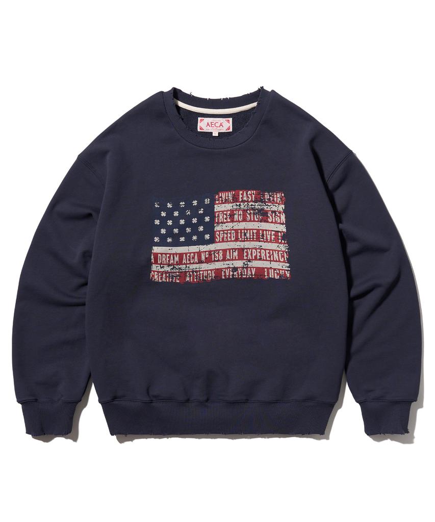 AECA Easy & Free Flag Sweat Shirts (3 Colors)