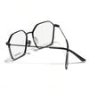 Balenciaga BB0198O 001 54 Hexagonal Eyeglasses Frame