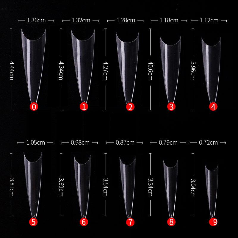 600Pcs Oval Full Coverage False Nails Acrylic Artificial Push-Type Nail Art Almond-Shaped Short Nail Tips Nail Tools
