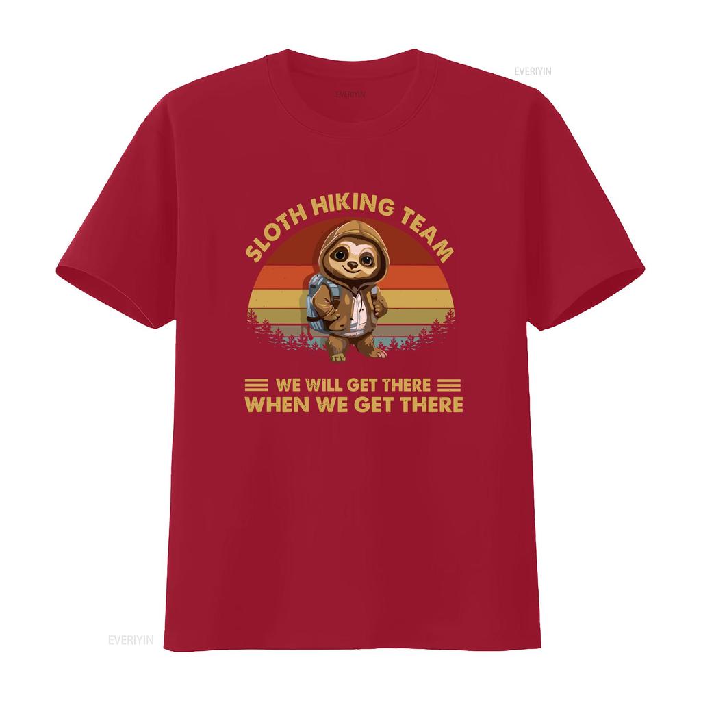 Sloth Hiking Team We Will Get There When lovers shirt for enthusiasts enthusiastic hikers vintage Washed homme Unisex Slightly