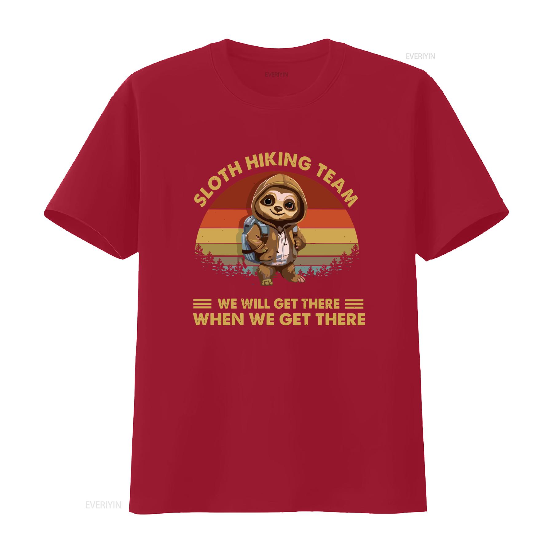 

Sloth Hiking Team We Will Get There When lovers shirt for enthusiasts enthusiastic hikers vintage Washed homme Unisex Slightly S