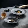 BRMeteorite Style Ceramic Plate French Restaurant Main Dish Cuisine Tableware Dessert Steak Plate Creative Home Kitchen TablewareEY