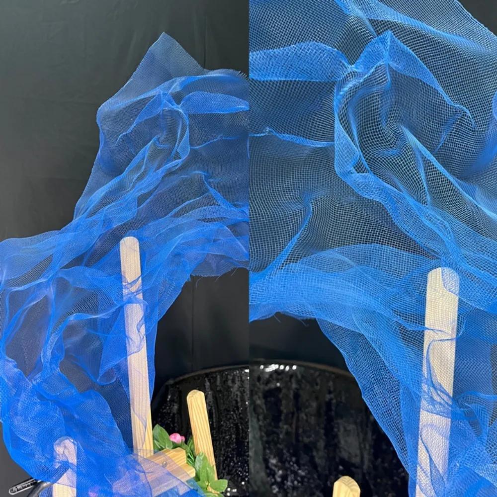Cloud Fog Mesh Bright Organza Fabric DIY Decoration Art Background Shapeable Wire Mesh Texture Pleated Shape