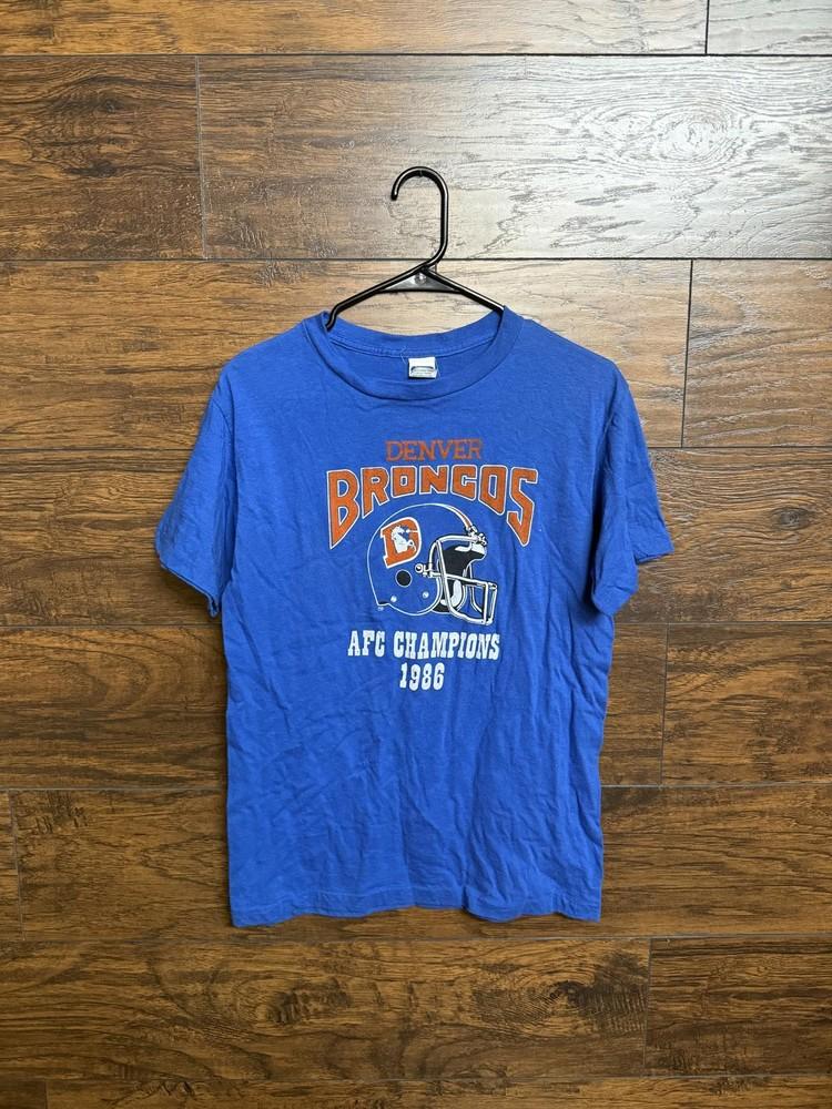 VTG Denver Broncos T-shirt AFC Champs 1986 Tee - L Unisex T-Shirt XXL