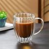 Portable Double Walled Borosilicate Glass Cup Insulated Mugs Perfect for Travel, Office Breaks, and Family Gatherings