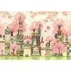 EPOCH 300-piece jigsaw puzzle illustration art Noriko Nishimura Sakura Town 34th Street (2638cm) 26-331 adhesive spatula score ticket included