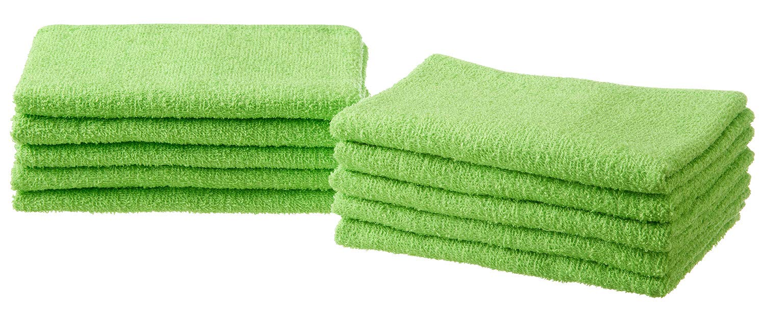 

Daily Face 10-Count Face Towels, Made in Japan, Senshu Towels (Approx. 33 x 90cm), Green