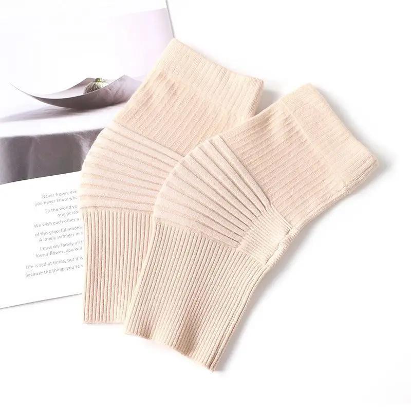 

1Pair Autumn Winter Cashmere Warm Knee Support Protector High Elastic Knitted Bandage Kneepad designed for Women Cycling Knee Heater Pad L