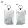 Key Case, Pass Pouch, Logo Embossed, Silver, PLE-30743