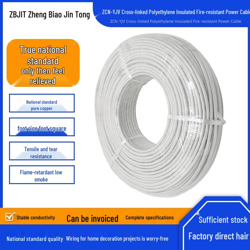 ZCN-YJV Flame Retardant, Fire-Resistant XLPE Insulated Power Cable, 1.5-300 sq mm Copper Core