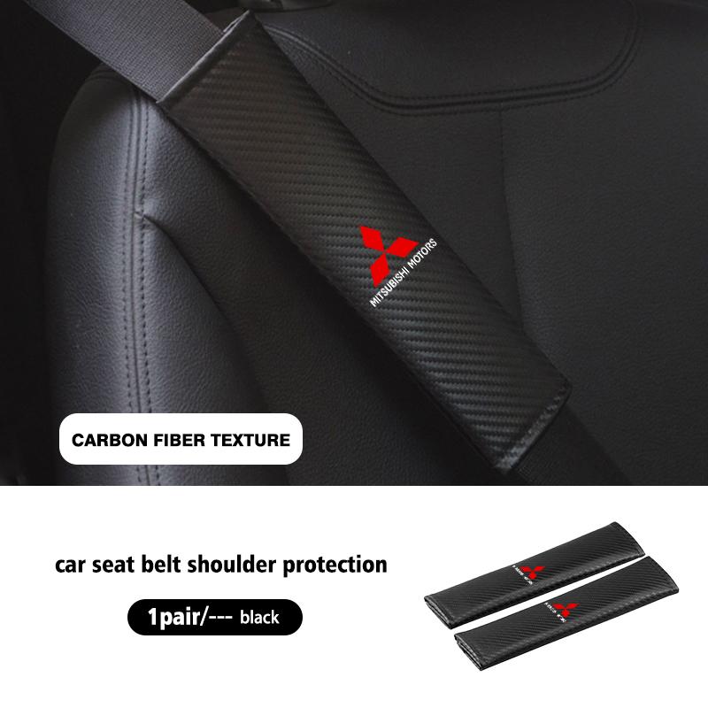 xkhr10 For Mitsubishi 1/2PCS Car Seat Belt Covers Shoulder Cushion Protector Pad Outlander Lancer Eclipse Mirage Xpander Attrage