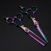 6.0-Inch Color Damascus Hairdressing and Thinning Scissors for Barbers and Bangs